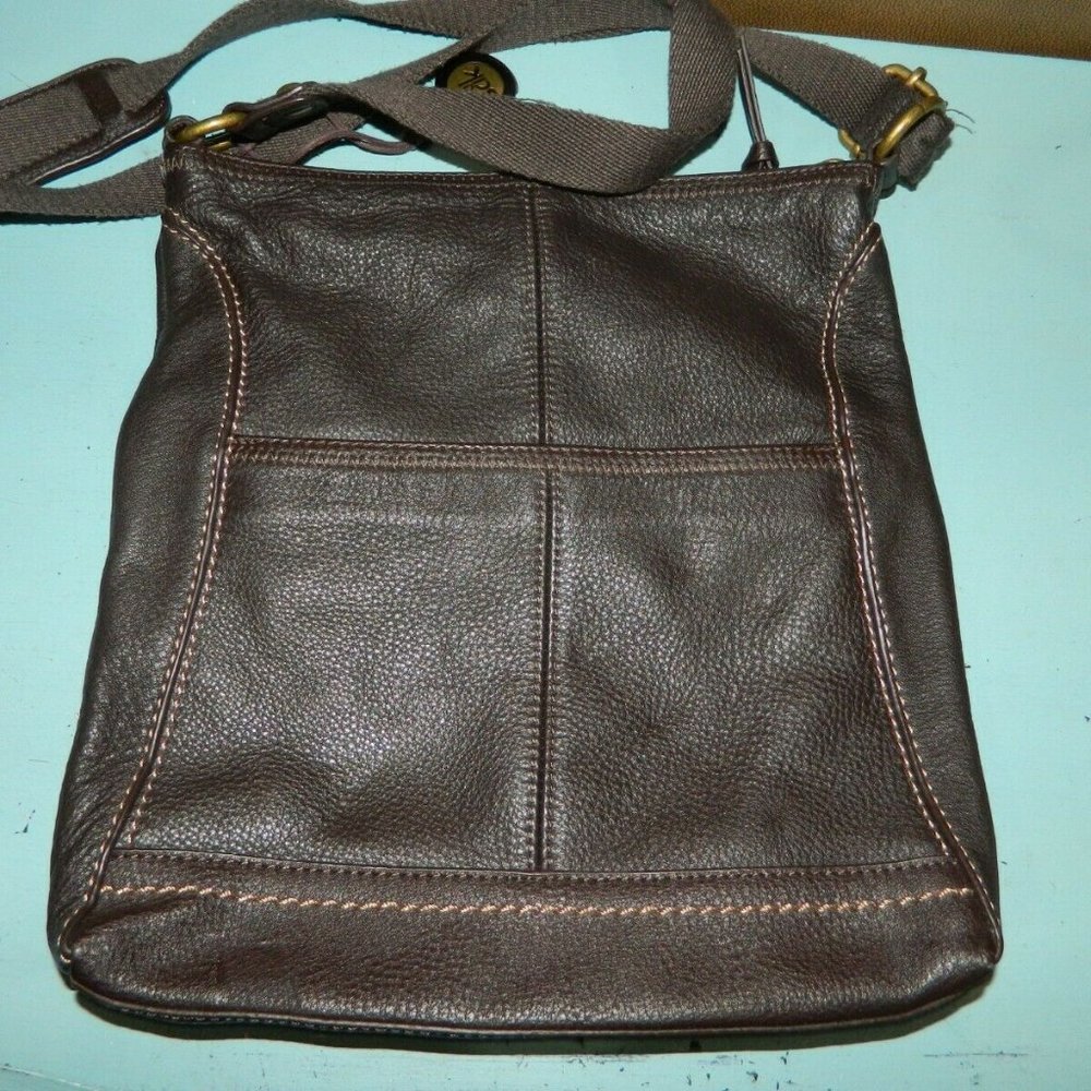 The Sak Iris Dark Brown Leather Crossbody Purse - Picture 3 of 4